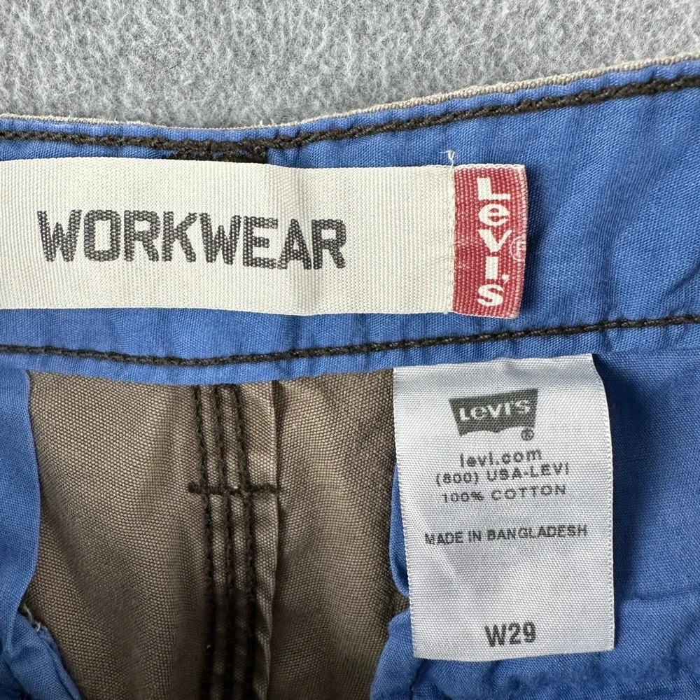 Vintage Y2K Levi's Cargo Shorts Mens 29 Brown Workwear Utility Canvas Tactical‎